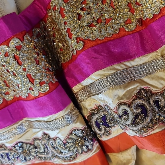 Lengha - long skirt south asian adjustible waist with dupatta - Picture 8 of 17